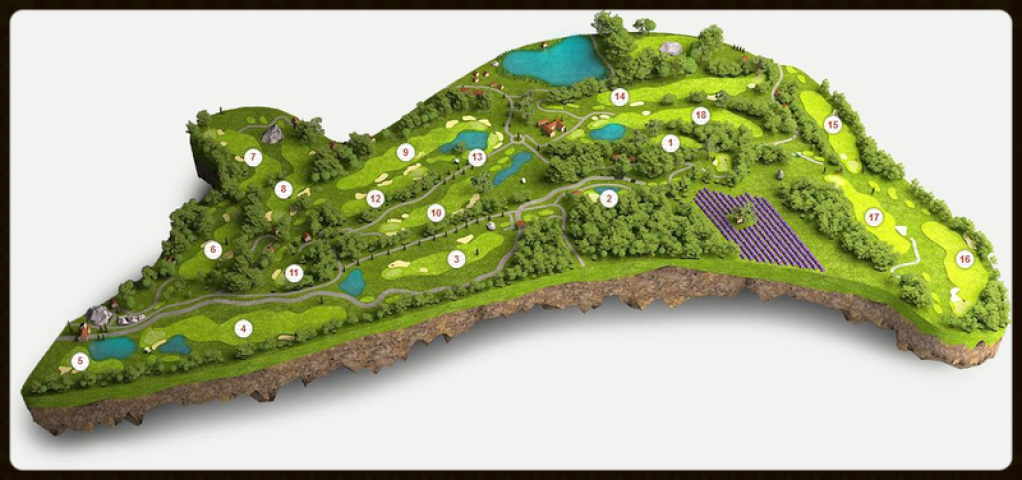 Golf International de Pont Royal - 18-hole-Course in Mallemort, designed by Seve Ballesteros